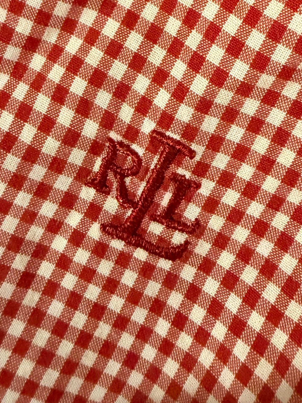 Ralph Lauren Women's Gingham Button-Down Shirt (no size tag - see description) - Picture 4 of 5